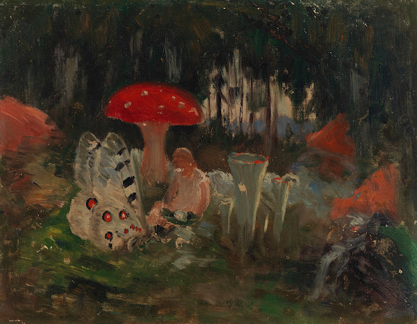 The Princess and a Butterfly Underneath a Fly Agaric 1895   1896