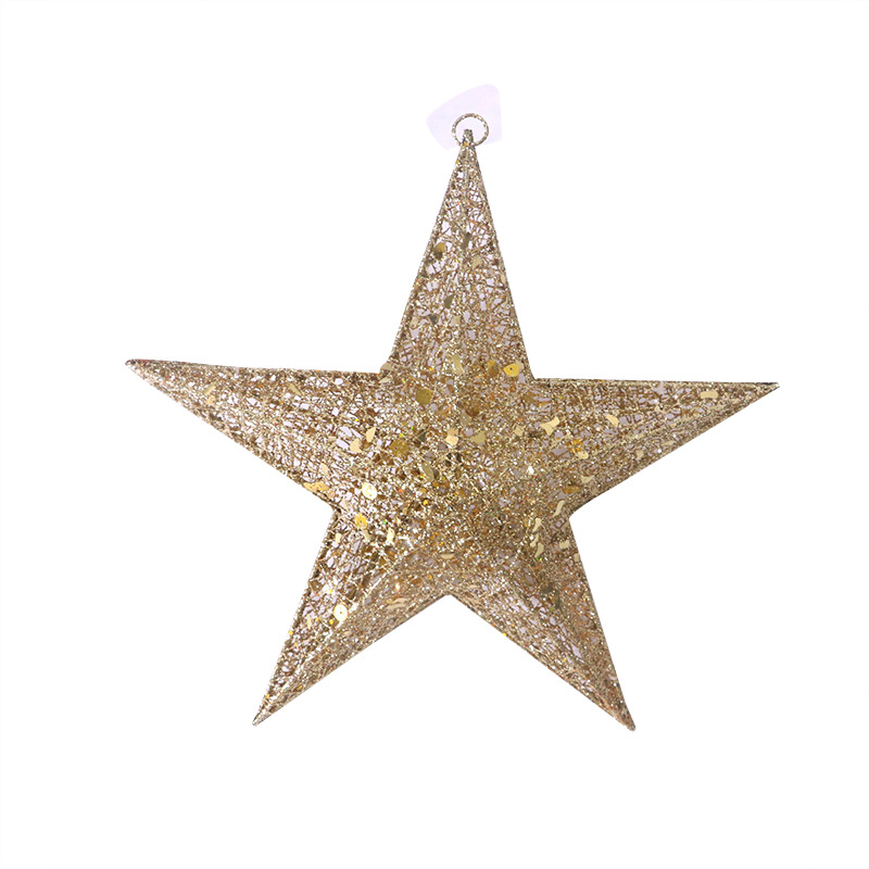 Beleuchteter Weihnachtsbaum-Stern aus Eisen
