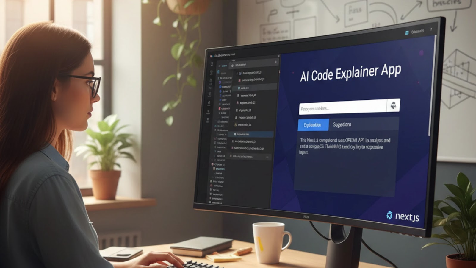 Build an AI Code Explainer App using Next.js & Tailwind CSS v4
