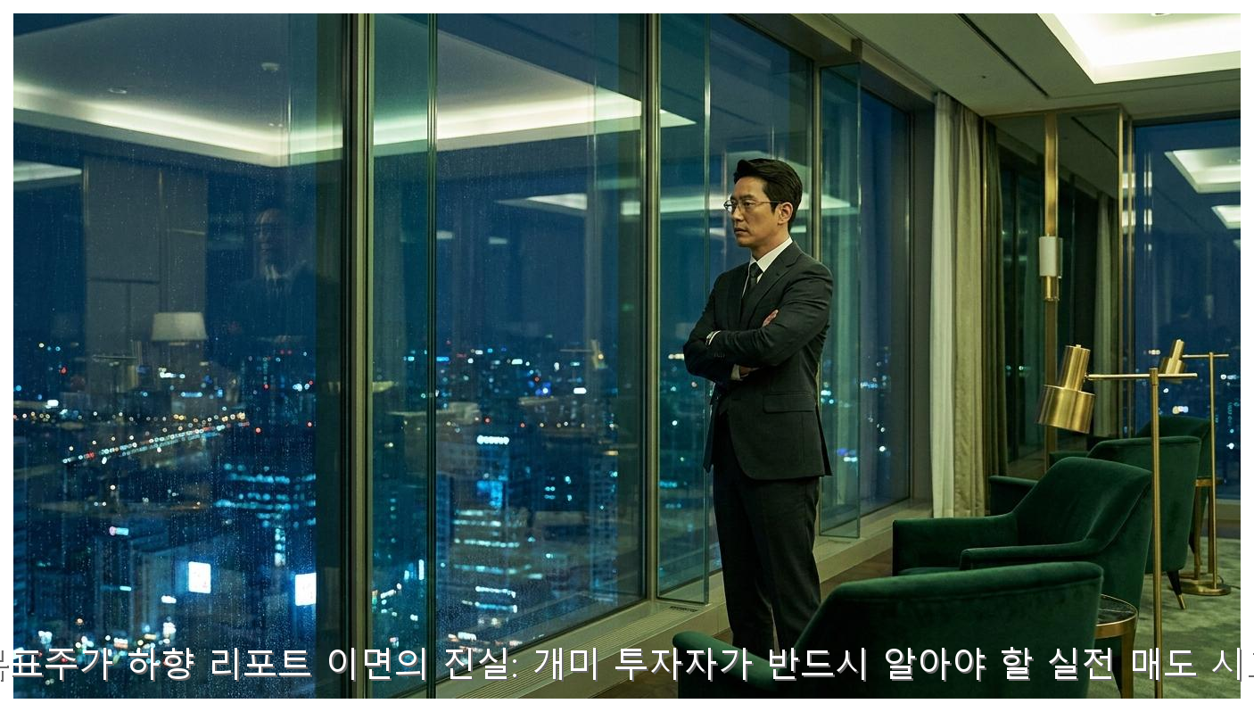 증권사 목표가 하향 리포트와 개미 투자자 실전 매도 시그널 핵심 안내 및 분석 인포그래픽 (4)