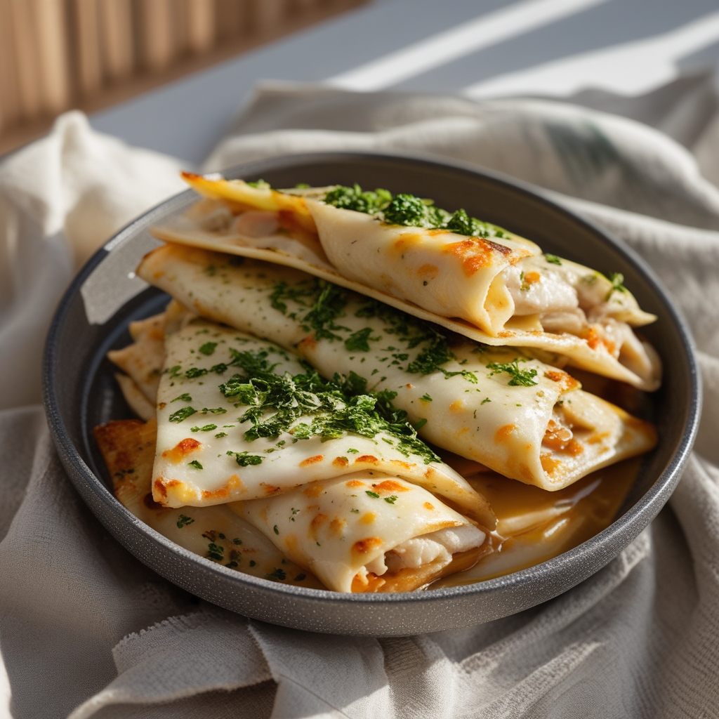 Low Carb Cheesy Garlic Chicken Wraps - Easy Homemade Dinner Recipe