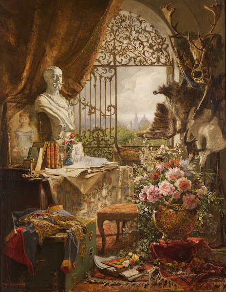 Stillleben Mit Büste Des Kronprinzen Rudolf 1890