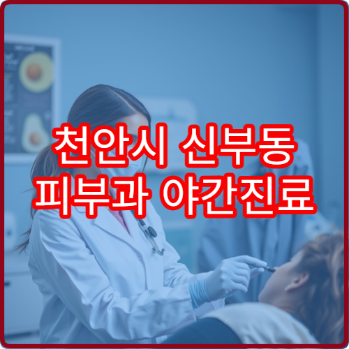 천안시 신부동 피부과 야간진료 병원 정보 총정리