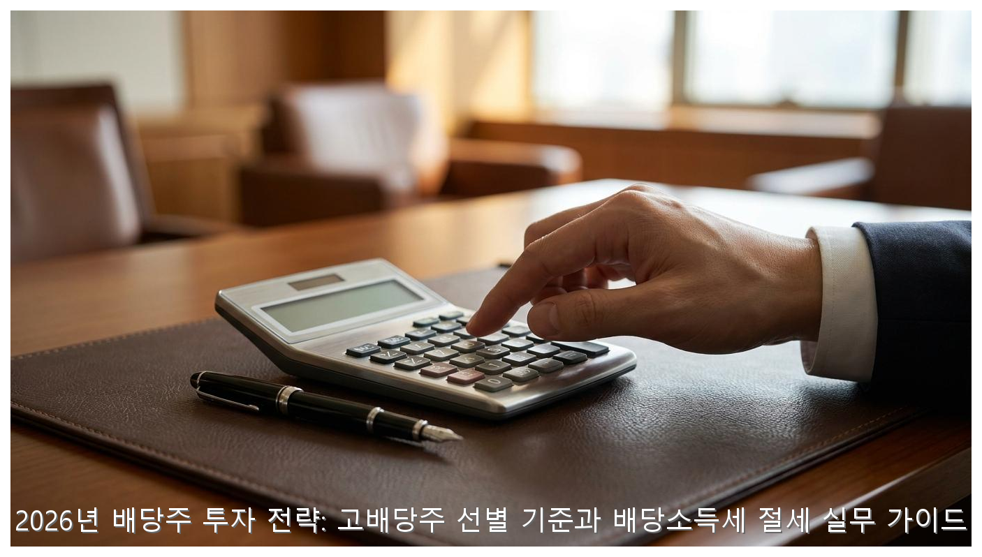 2026년 배당주 투자 전략: 고배당주 선별 기준과 배당소득세 절세 실무 가이드 핵심 안내 및 분석 인포그래픽 (2)