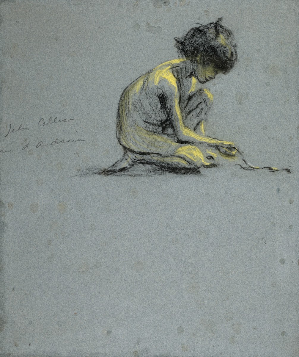 Crouching Boy with Snake