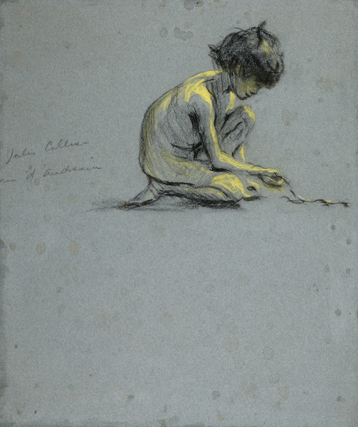 Crouching Boy with Snake