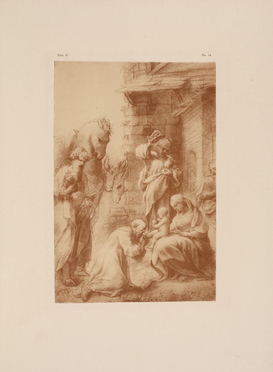 Correggio  Drawing of adoration of the kings 1900