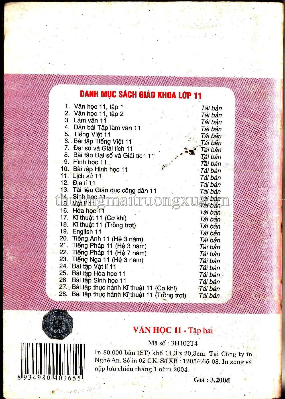Văn học 11 (tập 2 - 2004) - Trang 66