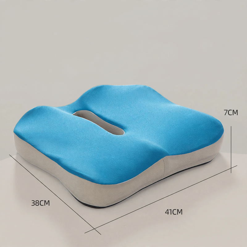 Seat cushion with memory foam for office chairs, 41×38×7 cm