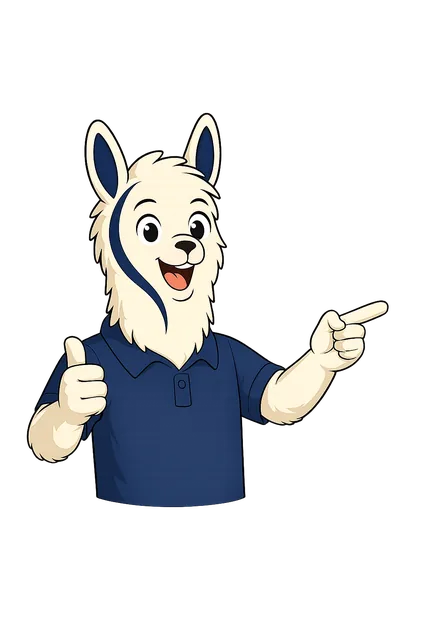 Maskot Akalpa memberi jempol