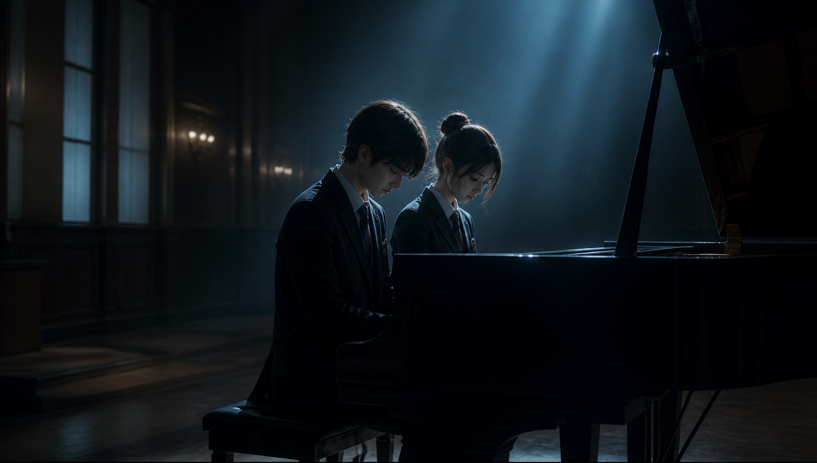 Four Hands, Two Sonatas series review featuring Song Kang and Lee Jun-young at an elite music school