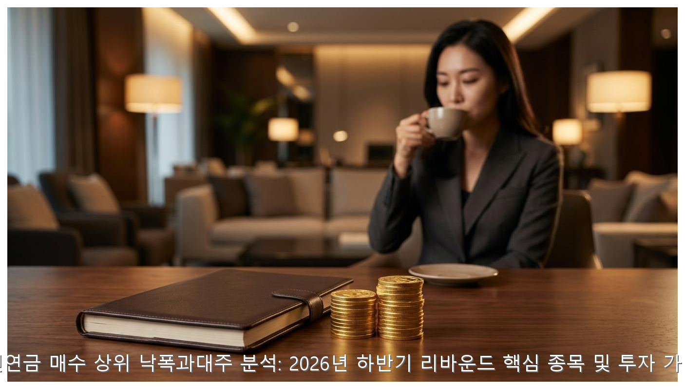 국민연금 매수 상위 낙폭과대주 분석: 2026년 하반기 리바운드 핵심 종목 및 투자 가이드 핵심 안내 및 분석 인포그래픽 (6)