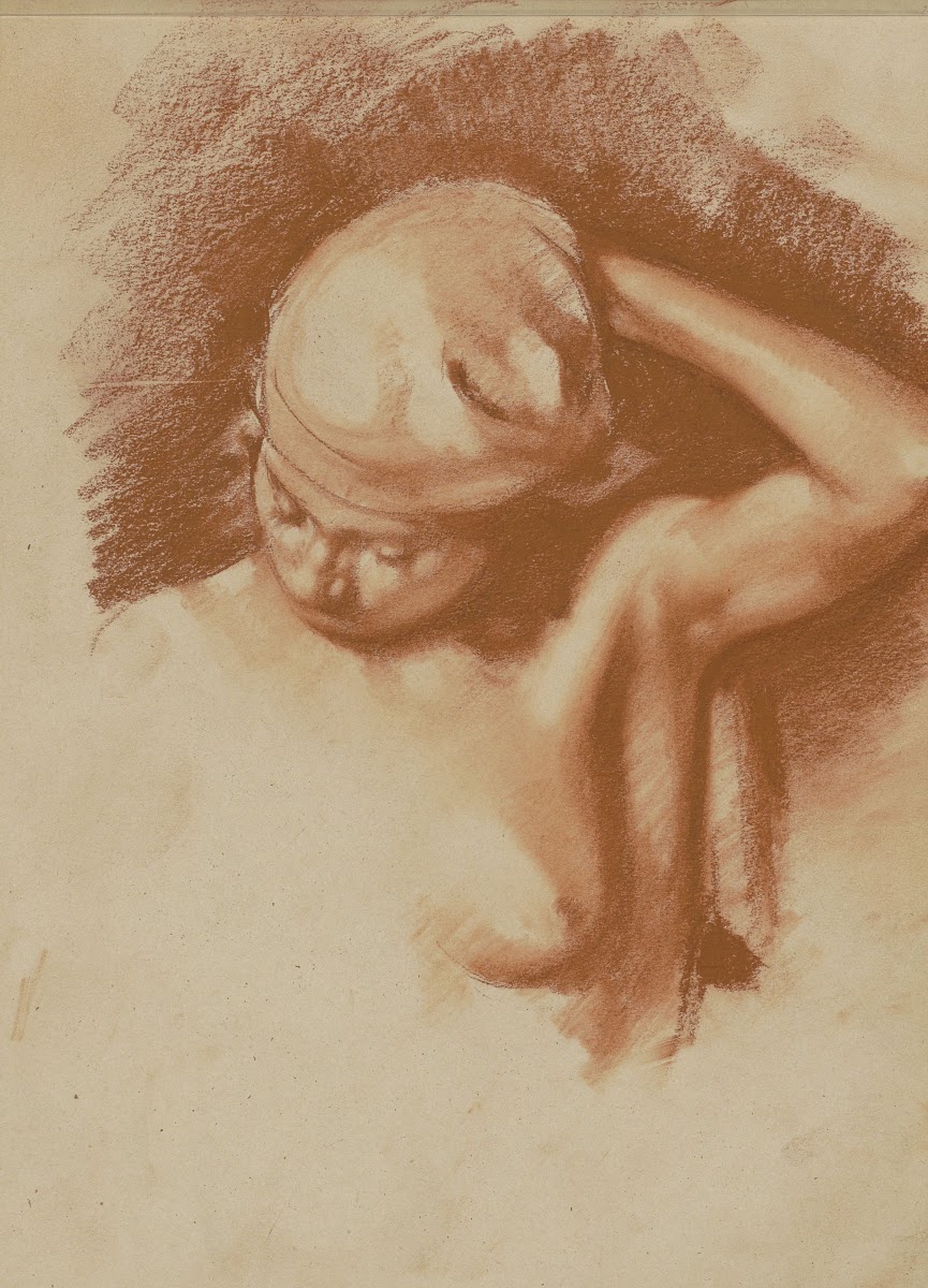 Vrouwelijk naakt met opgeheven linkerarm 1873 1923