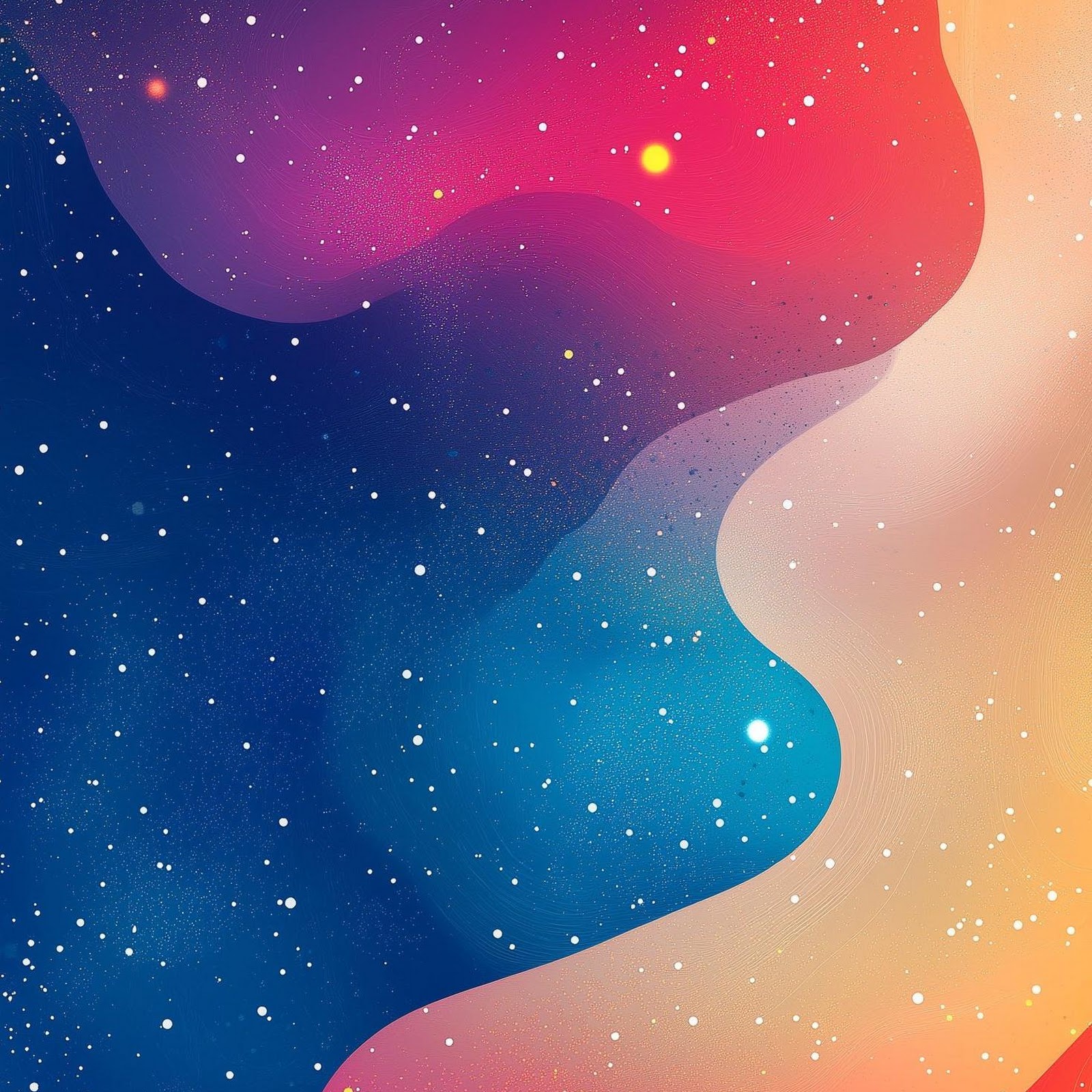 Download Colorful Abstract Cosmic Waves 2K iPhone