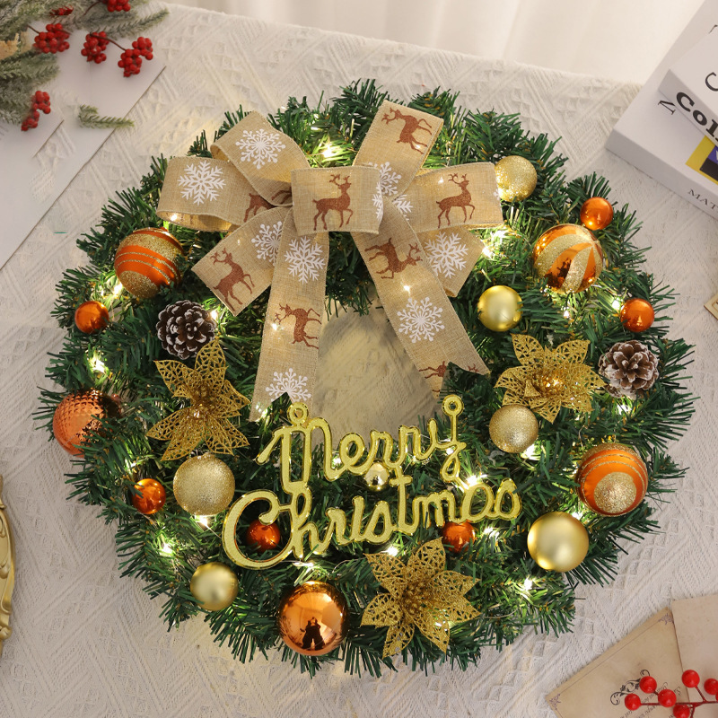 Christmas wreath made of PVC, optionally with lighting