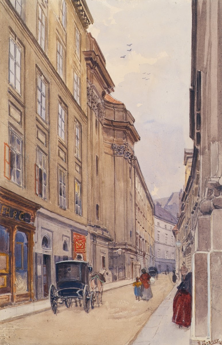 Die Dorotheergasse In Wien Mit Dem Alten Versatzamt 1890