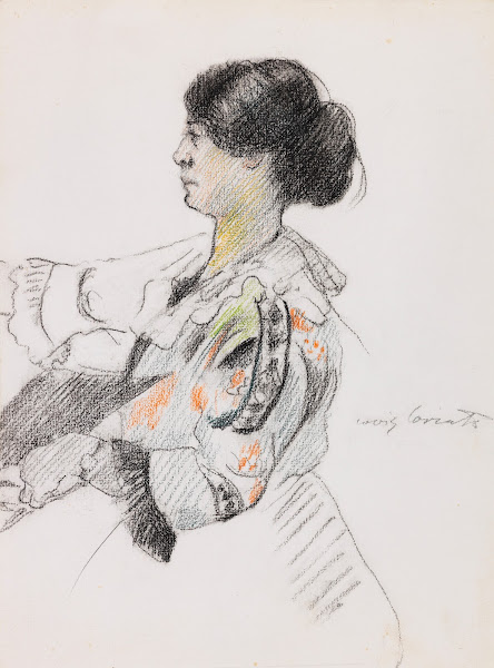 Bildnis einer jungen Dame Charlotte Berend Corinth im Profil 1910