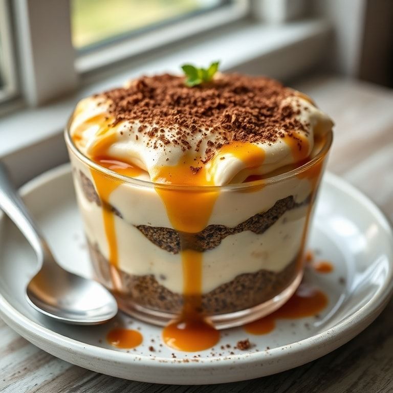 Easy Tiramisu Chia Pudding High Protein Breakfast – Creamy Coffee Chia Delight finished