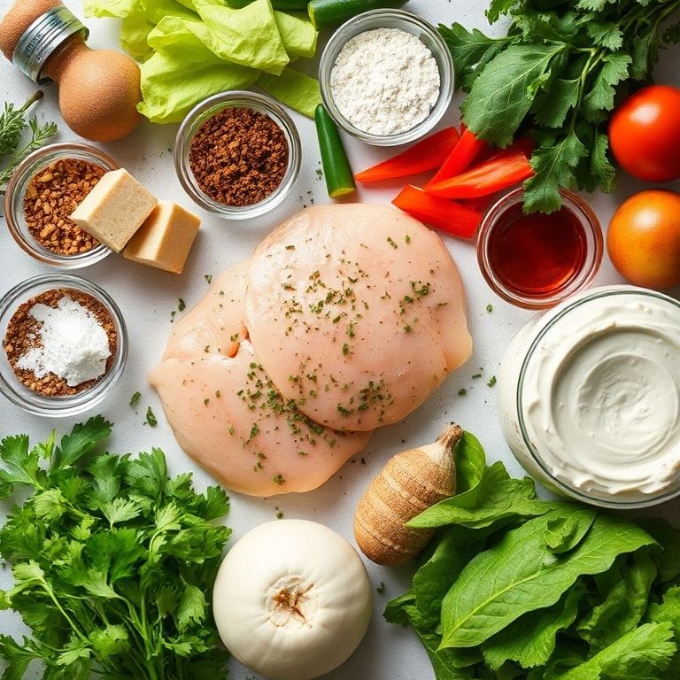 Ingredients for Easy High Protein Chicken Salad Recipe for Quick Dinners: Light & Protein-Packed