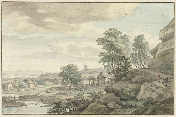 Gezicht in de omgeving van Bentheim 1743