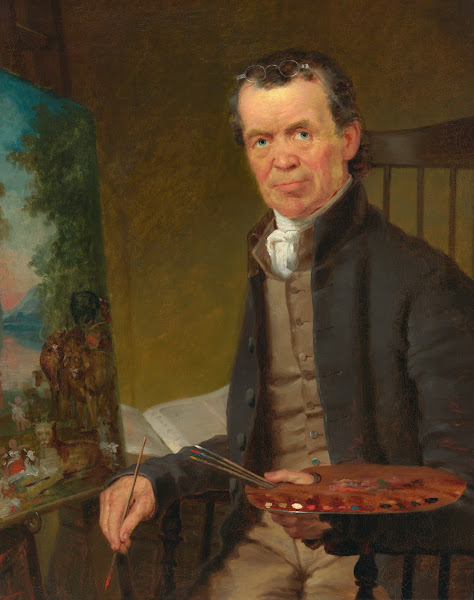 Edward Hicks Painting the Peaceable Kingdom 1839