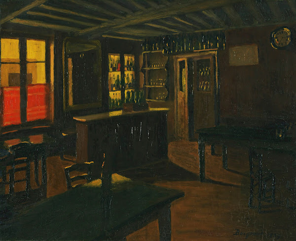 Drinking Room At The La Croix Vert In Moret 1909