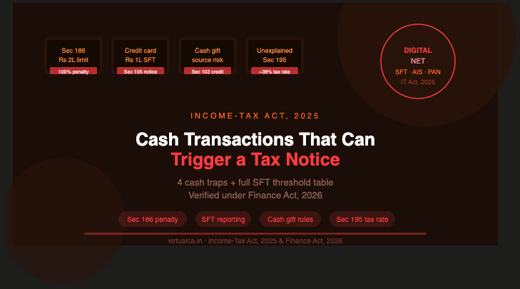 Cash Transactions That Can Trigger an Income Tax Notice — And How to Avoid Them