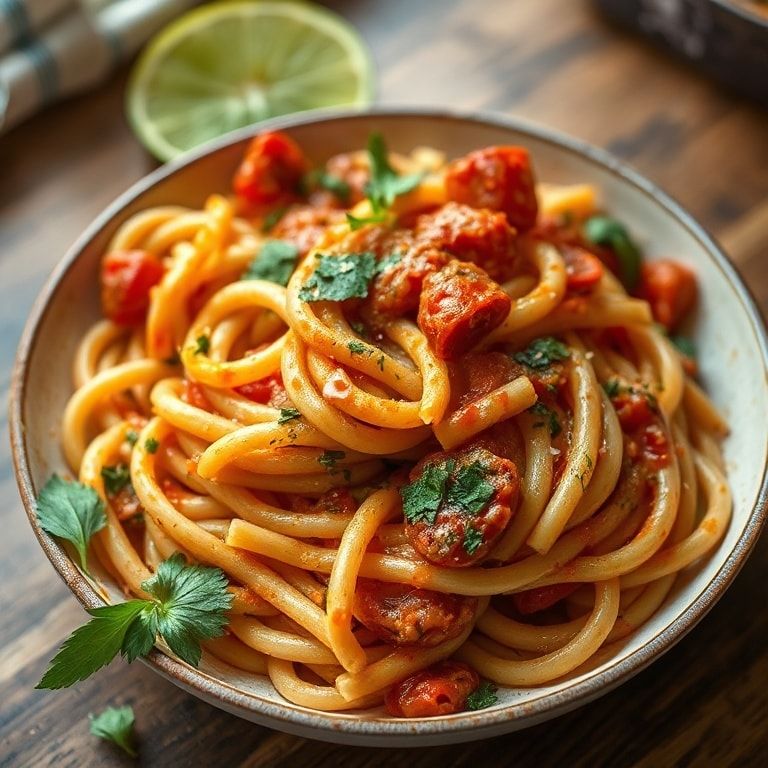 One Pot Mediterranean Pasta: Quick, Flavorful Nights Made Easy - Simple & Delicious finished