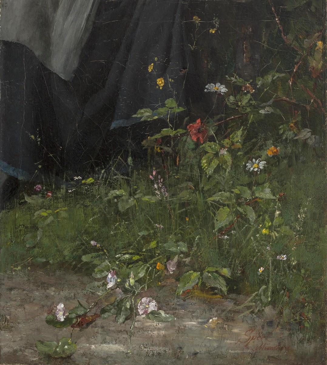 Blumen am Wegrand circa 1882