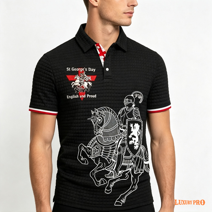 Waffle Button POLO Shirt