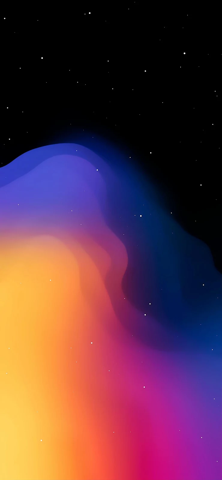 Abstract Colorful Nebula Wave - Abstract Digital Art Full HD iPhone Wallpaper (1284x2778)
