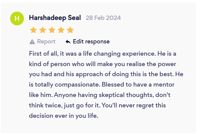 Harshadeep Seal testimonial