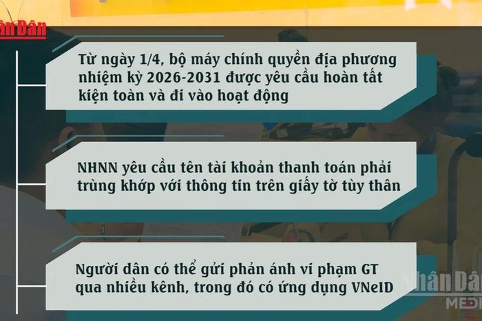 Nhiều chính sách mới có hiệu lực từ tháng 4/2026 - Báo Nhân Dân