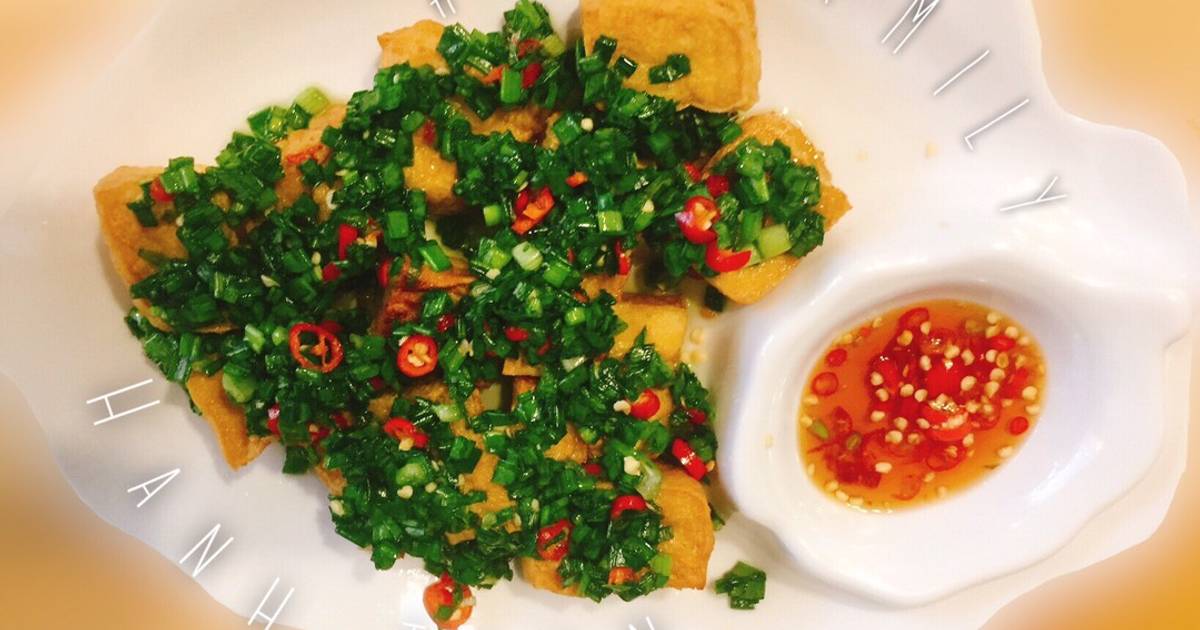 Đậu hủ sốt mỡ hành