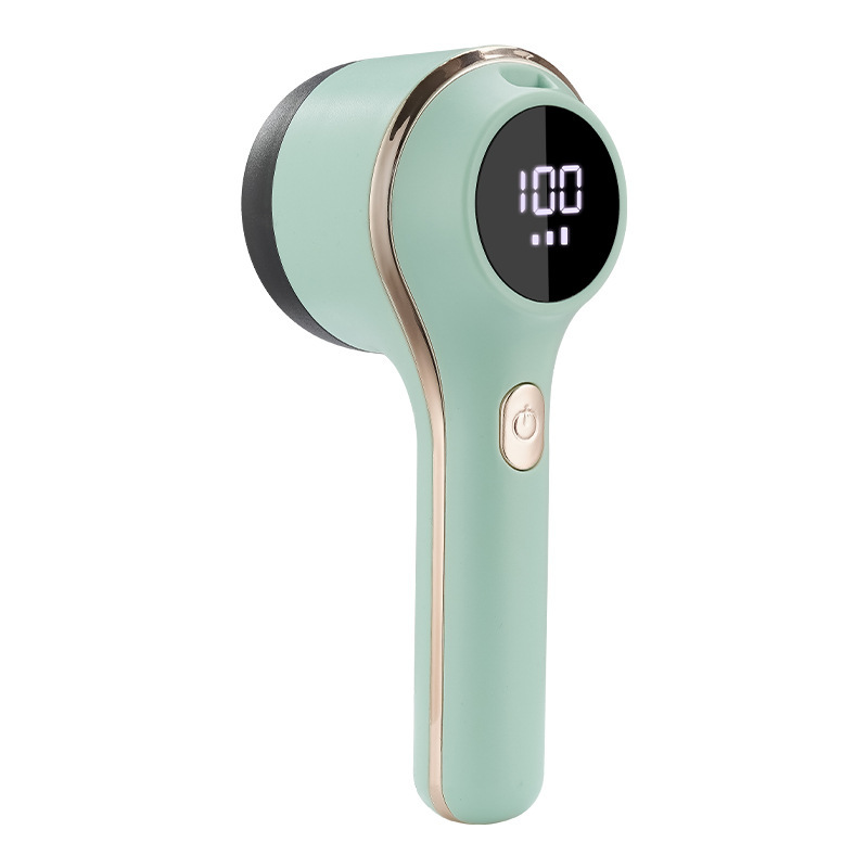 Battery-operated lint remover with digital display