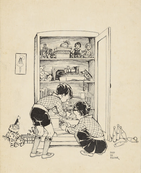 Twee kinderen voor een speelgoedkast 1928 1941