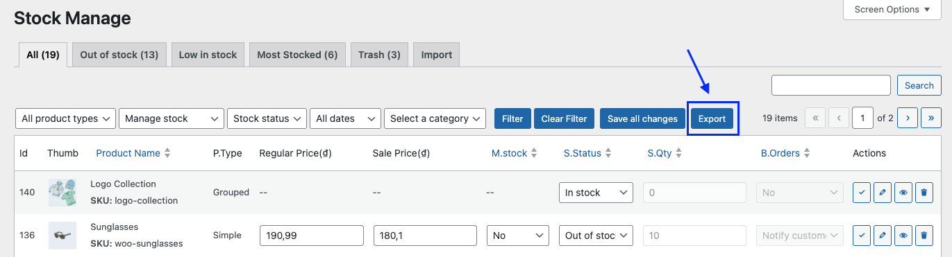 Woo Stock Manage & Report