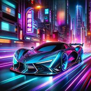 Neon Supercar Picture