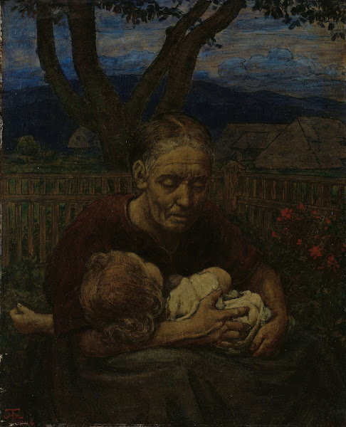 Mother and Child in a garden 1850   1924