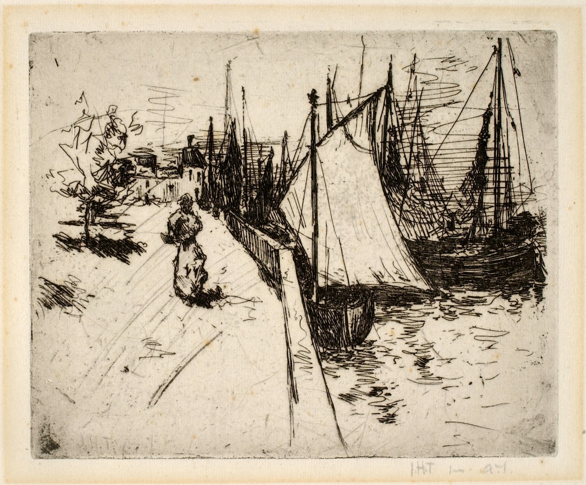 Woman on the Quay Honfleur ca 1883 1884