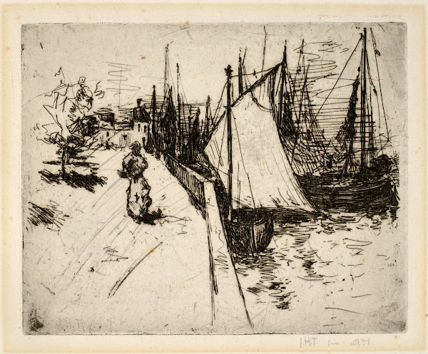 Woman on the Quay Honfleur ca 1883 1884