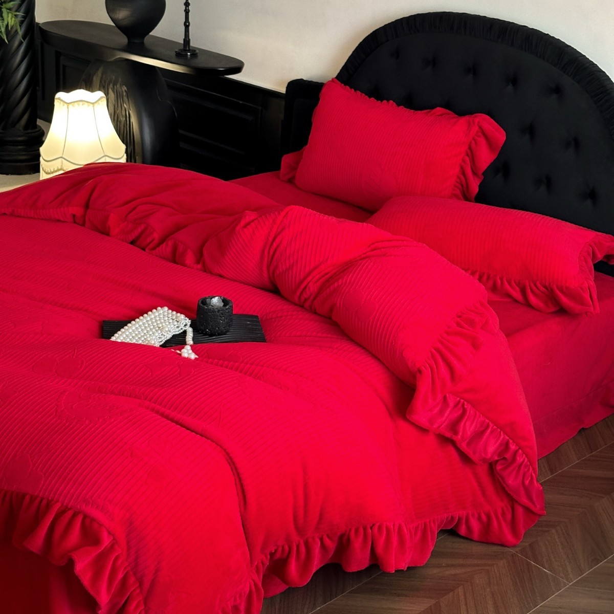 Milk fiber wedding bedding, 4-piece