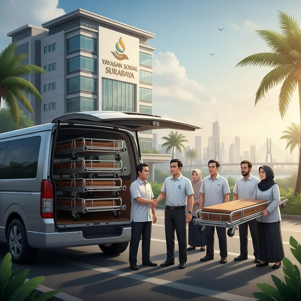 Supplier keranda jenazah untuk yayasan sosial Surabaya