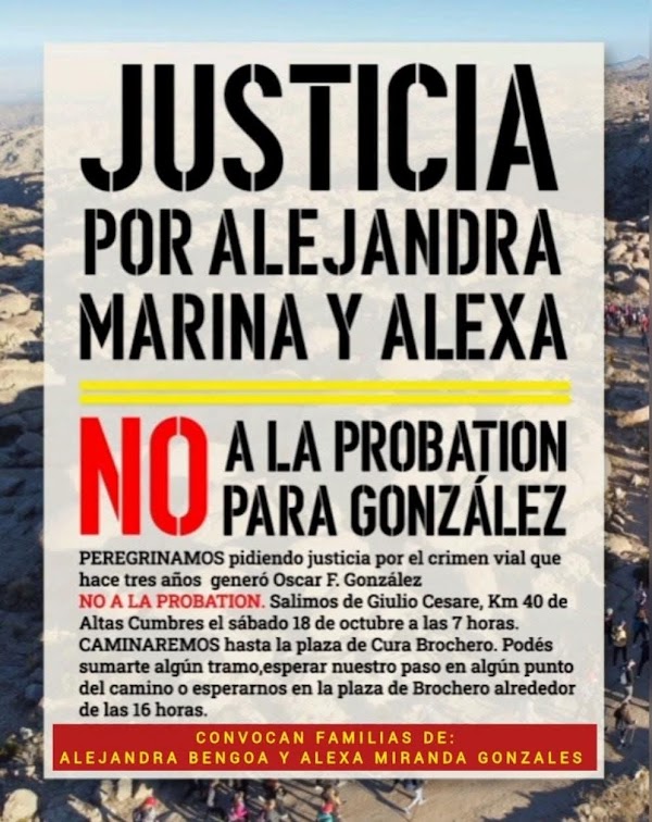 Justicia por Alejandra, Marina y Alexa. No a la probation.