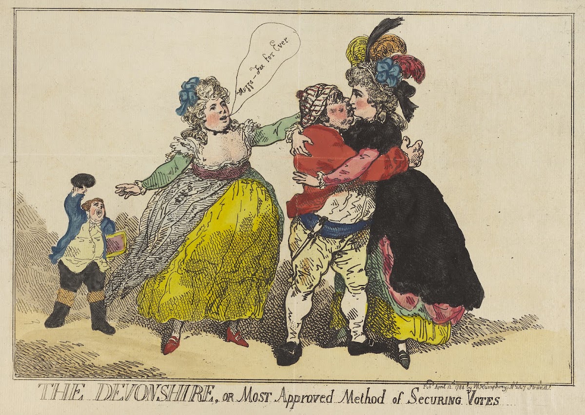 The Devonshire or most approved method of securing votes 1784
