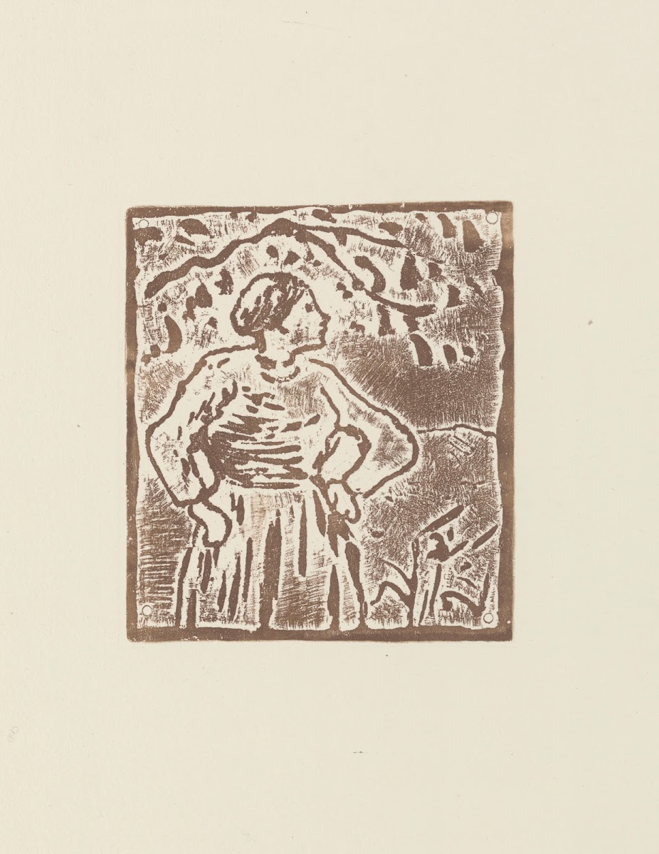 Paysanne sous un arbre 1900