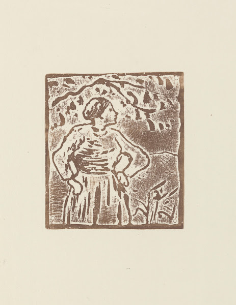 Paysanne sous un arbre 1900