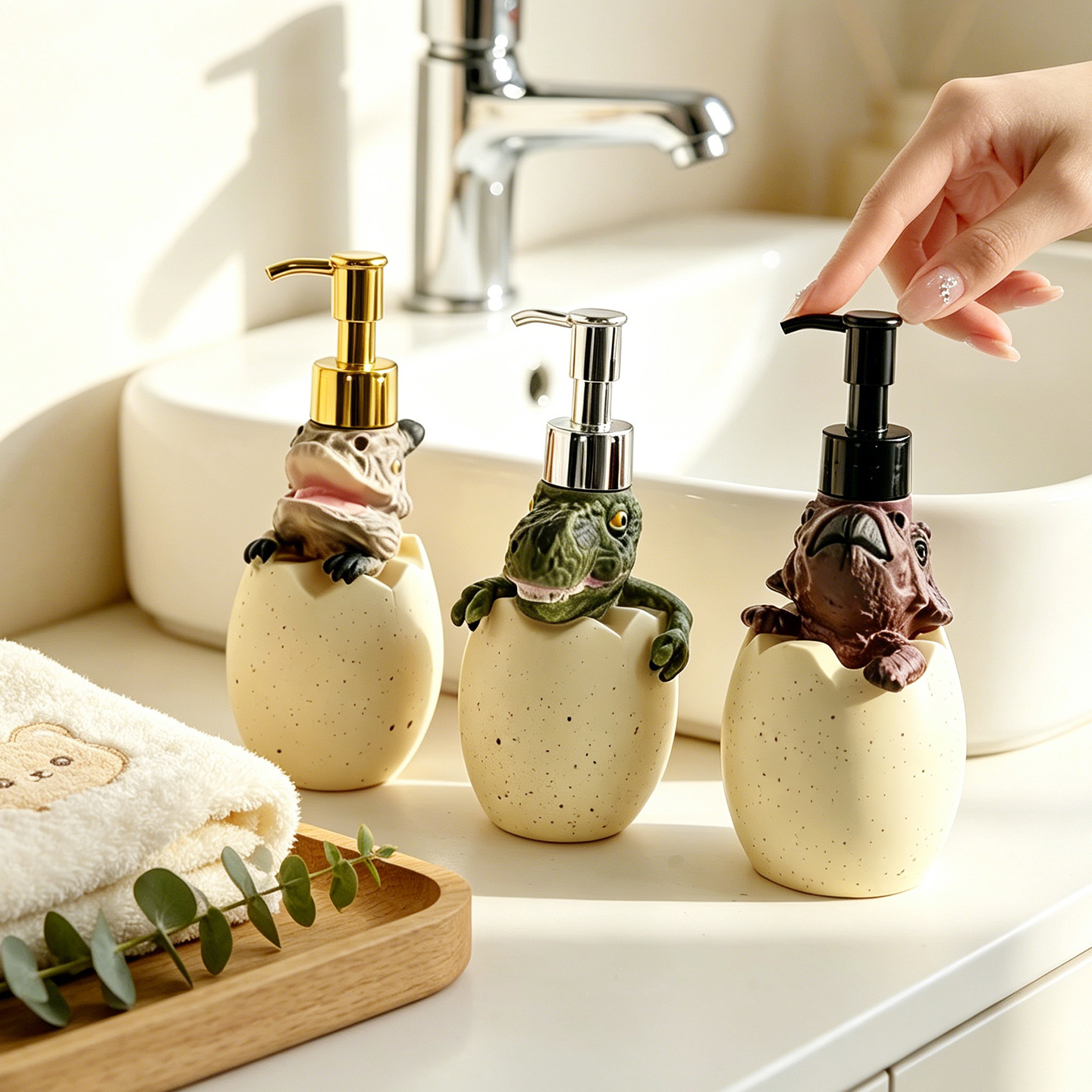 Dinosaur Egg Soap Dispenser, Pump Bottle