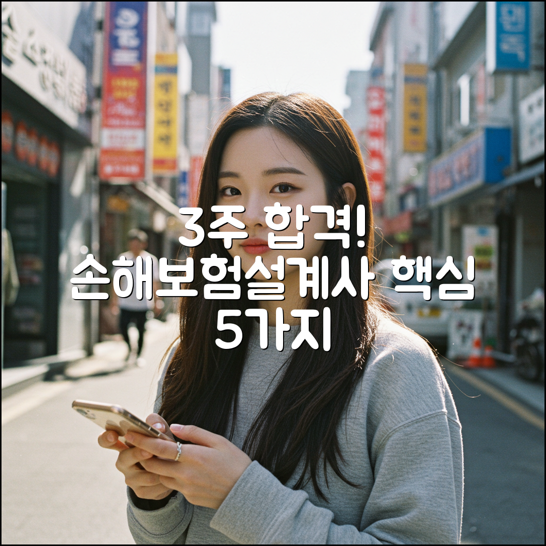 손해보험설계사: 3주 만에 합격하는 핵심 5가지