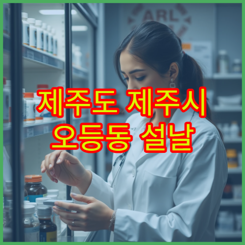 제주도 제주시 오등동 설날 연휴 기간 당직 약국 영업 정보